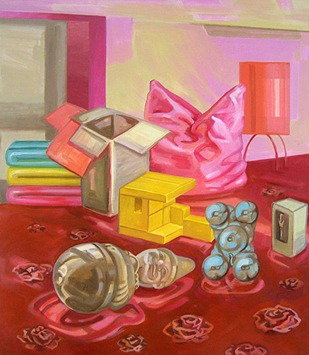 Rosen zu deinen Füßen 2009 Acryl und Öl auf Leinwand, 80 x 70 cm